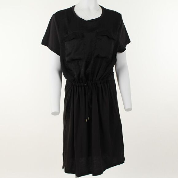 Dkny Solid Drawstring-Waist Pocket-Front Dress - Picture 2 of 5